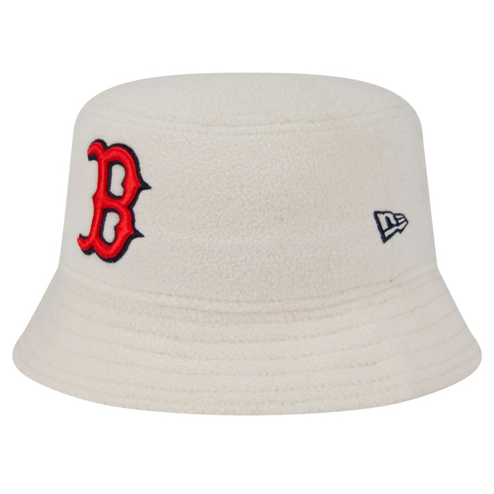 Boston Red Sox Women's Chrome Cozy Bucket Hat - White | New Era