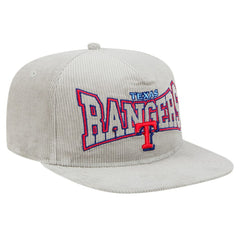 Texas Rangers Gray Corduroy Golfer Snapback Hat | New Era