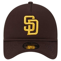San Diego Padres 9FORTY A-Frame Trucker Adjustable Hat - Brown | New Era