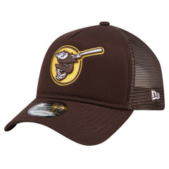 San Diego Padres 9FORTY A-Frame Trucker Adjustable Hat - Brown | New Era