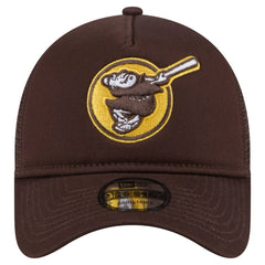 San Diego Padres 9FORTY A-Frame Trucker Adjustable Hat - Brown | New Era