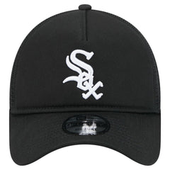 Chicago White Sox 9FORTY A-Frame Trucker Adjustable Hat - Black | New Era