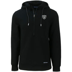 Las Vegas Raiders Cutter & Buck Primary Mark Roam Eco Recycled Half-Zip Pullover Hoodie - Black sale