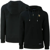 Minnesota Vikings Cutter & Buck Primary Mark Roam Eco Recycled Half-Zip Pullover Hoodie - Black for sale
