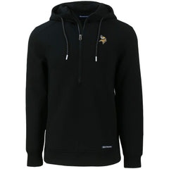 Minnesota Vikings Cutter & Buck Primary Mark Roam Eco Recycled Half-Zip Pullover Hoodie - Black for sale