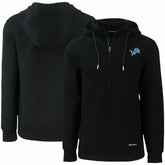 Detroit Lions Cutter & Buck Primary Mark Roam Eco Recycled Half-Zip Pullover Hoodie - Black discount