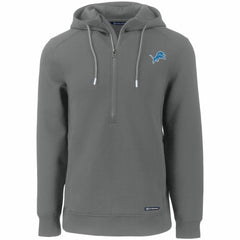 Detroit Lions Cutter & Buck Primary Mark Roam Eco Recycled Half-Zip Pullover Hoodie - Gray for sale