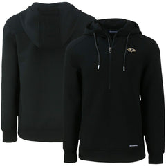 Baltimore Ravens Cutter & Buck Primary Mark Roam Eco Recycled Half-Zip Pullover Hoodie - Black on sale