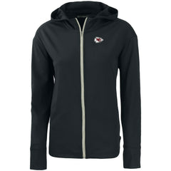 Kansas City Chiefs Cutter & Buck Women's Primary Mark Daybreak Eco Recycled Full-Zip Hoodie - Black sale