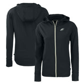 Philadelphia Eagles Cutter & Buck Women's Primary Mark Daybreak Eco Recycled Full-Zip Hoodie - Black online