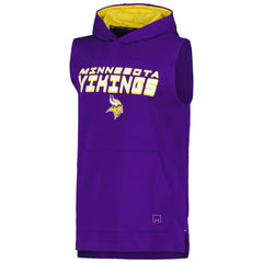 Minnesota Vikings MSX by Michael Strahan Captain Sleeveless Hoodie T-Shirt - Purple on sale