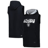 Las Vegas Raiders MSX by Michael Strahan Captain Sleeveless Hoodie T-Shirt - Black online
