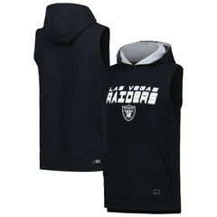 Las Vegas Raiders MSX by Michael Strahan Captain Sleeveless Hoodie T-Shirt - Black online