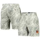 Cincinnati Bengals Margaritaville Sandwashed Monstera Print Amphib Shorts - Gray for sale