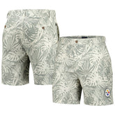 Pittsburgh Steelers Margaritaville Sandwashed Monstera Print Amphib Shorts - Gray sale