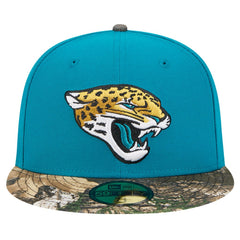 New Era Jacksonville Jaguars Teal Active Two-Tone Camo 59FIFTY Fitted Hat discount