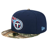 New Era Tennessee Titans Navy Active Two-Tone Camo 59FIFTY Fitted Hat on sale