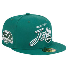 New York Jets New Era Script Sided 59FIFTY Fitted Hat - Green cheap