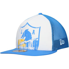 New Era Los Angeles Chargers Distressed 9FIFTY A-Frame Snapback Hat - White/Powder Blue online