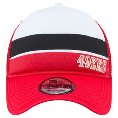 San Francisco 49ers New Era Sport Night Color Block 9FORTY A-Frame Trucker Adjustable Hat - White/Scarlet on sale