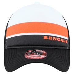 Cincinnati Bengals New Era Sport Night Color Block 9FORTY A-Frame Trucker Adjustable Hat - White/Black on sale