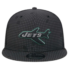 New Era New York Jets Black Midnight Ink Pop Outline 9FIFTY Snapback Hat sale