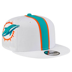 Miami Dolphins New Era Helmet 9FIFTY Snapback Hat - White sale