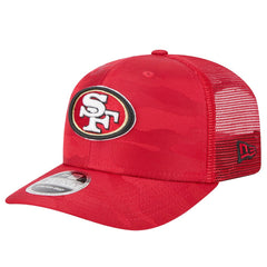 San Francisco 49ers New Era Adventure Camo Trucker 9SEVENTY Stretch-Snap Adjustable Hat - Scarlet discount