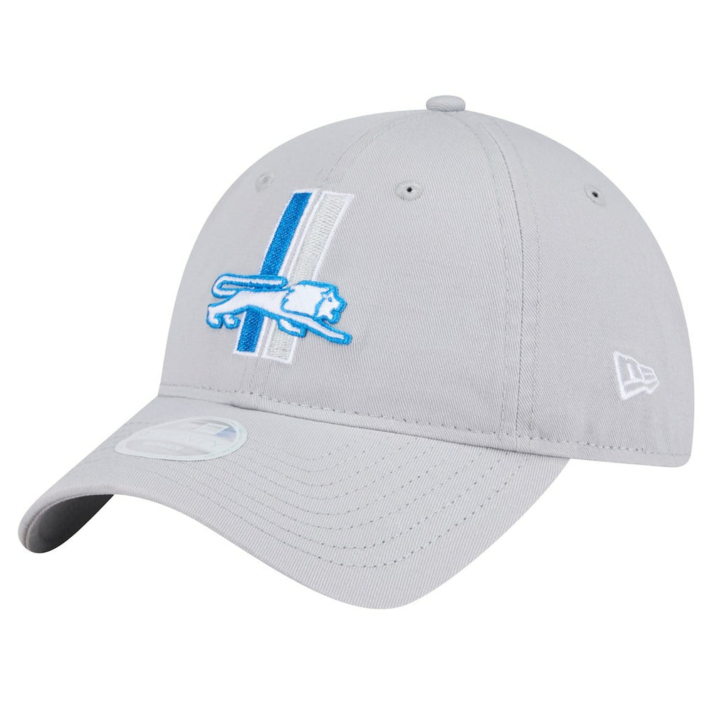 Detroit Lions New Era Women's Throwback Main Core Classic 2.0 9TWENTY Adjustable Hat - Silver sale