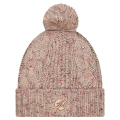 Miami Dolphins New Era Women's Trendy Tone Cuffed Knit Hat with Pom - Stone online