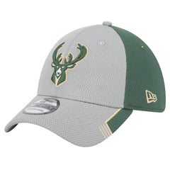 Milwaukee Bucks Active Trim 39THIRTY Flex Hat - Gray/Hunter Green | New Era for sale