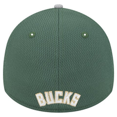 Milwaukee Bucks Active Trim 39THIRTY Flex Hat - Gray/Hunter Green | New Era for sale
