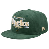 Milwaukee Bucks Throwback Display Corduroy 9FIFTY Snapback Hat - Hunter Green | New Era outlet