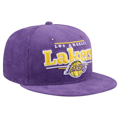 Los Angeles Lakers Throwback Display Corduroy 9FIFTY Snapback Hat - Purple | New Era cheap