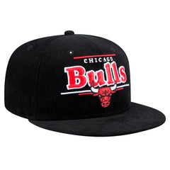Chicago Bulls Throwback Display Corduroy 9FIFTY Snapback Hat - Black | New Era shop