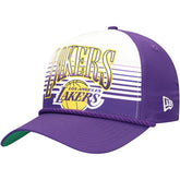 Los Angeles Lakers Purple Throwback Gradient A-Frame 9FORTY Adjustable Hat | New Era shop