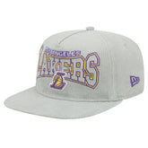 Los Angeles Lakers Throwback Corduroy Golfer Snapback Hat - Gray | New Era online