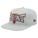 Miami Heat Throwback Corduroy Golfer Snapback Hat - Gray | New Era cheap