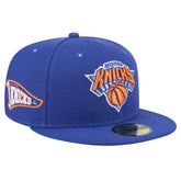 New York Knicks Throwback Pennant 59FIFTY Fitted Hat - Blue | New Era sale