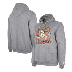 Miami Dolphins New Era Retro Pullover Hoodie - Heather Gray discount