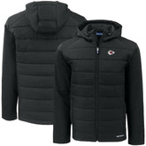Kansas City Chiefs Cutter & Buck Big & Tall Evoke Hybrid Eco Softshell Recycled Full-Zip Hooded Jacket - Black on sale