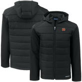 Cincinnati Bengals Cutter & Buck Big & Tall Evoke Hybrid Eco Softshell Recycled Full-Zip Hooded Jacket - Black sale