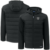 Las Vegas Raiders Cutter & Buck Big & Tall Evoke Hybrid Eco Softshell Recycled Full-Zip Hooded Jacket - Black cheap