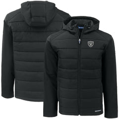 Las Vegas Raiders Cutter & Buck Big & Tall Evoke Hybrid Eco Softshell Recycled Full-Zip Hooded Jacket - Black cheap