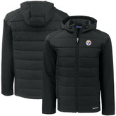 Pittsburgh Steelers Cutter & Buck Big & Tall Evoke Hybrid Eco Softshell Recycled Full-Zip Hooded Jacket - Black discount
