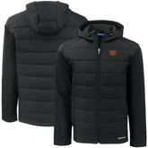 Washington Commanders Cutter & Buck Big & Tall Evoke Hybrid Eco Softshell Recycled Full-Zip Hooded Jacket - Black online
