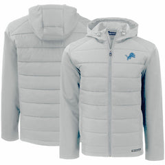 Detroit Lions Cutter & Buck Evoke PrimaLoft Hybrid Eco Softshell Recycled Full-Zip Hooded Jacket - Gray discount