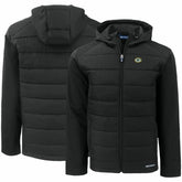 Green Bay Packers Cutter & Buck Evoke PrimaLoft Hybrid Eco Softshell Recycled Full-Zip Hooded Jacket - Black discount