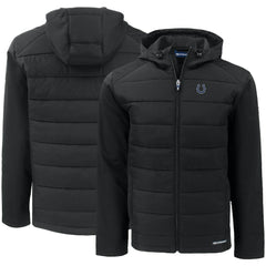 Indianapolis Colts Cutter & Buck Evoke PrimaLoft Hybrid Eco Softshell Recycled Full-Zip Hooded Jacket - Black on sale