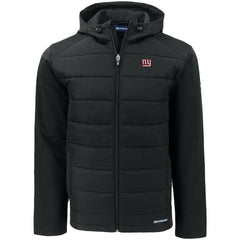 New York Giants Cutter & Buck Evoke PrimaLoft Hybrid Eco Softshell Recycled Full-Zip Hooded Jacket - Black online